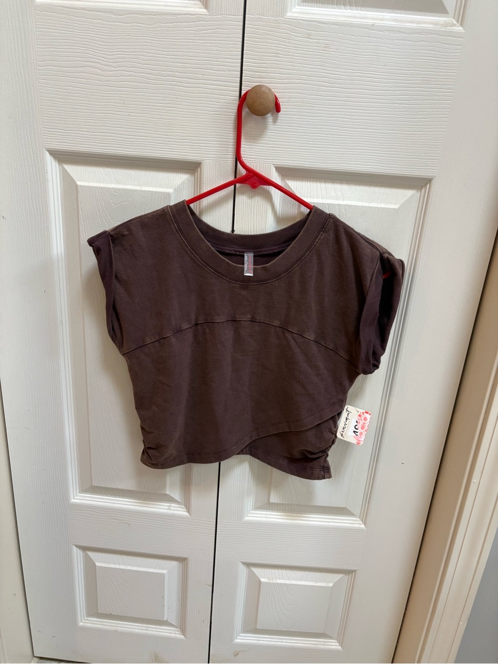 Free People Women’s Brown Short Sleeve Layered Tee